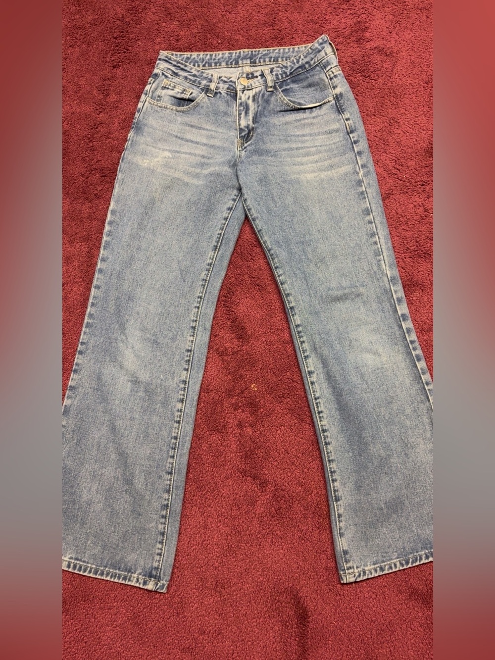 SHEIN Light Blue Straight Leg Jeans
